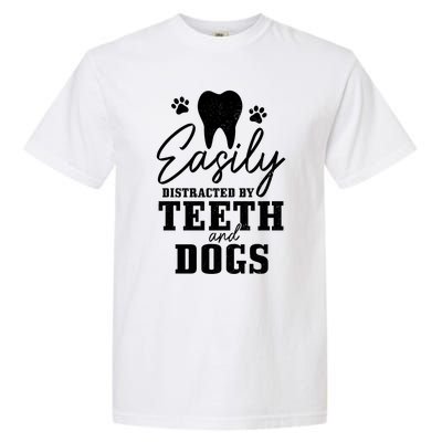 Teeth And Dogs Dentist Dental Student Assistant Hygienist Gift Garment-Dyed Heavyweight T-Shirt