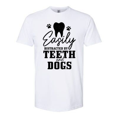 Teeth And Dogs Dentist Dental Student Assistant Hygienist Gift Softstyle CVC T-Shirt