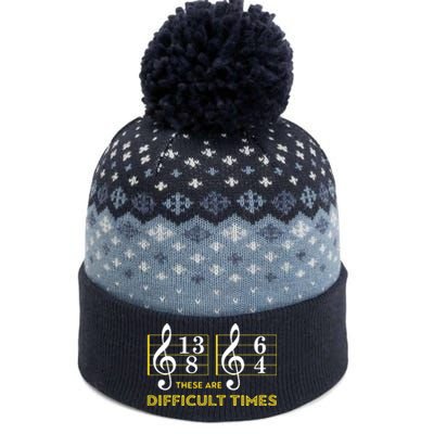 These Are Difficult Times Music Lover Gifts The Baniff Cuffed Pom Beanie