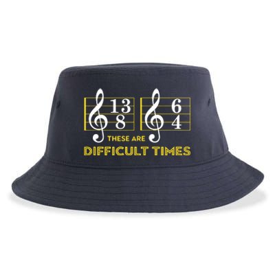 These Are Difficult Times Music Lover Gifts Sustainable Bucket Hat