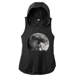 Telescope Astronomy Design For Space Fans Ladies PosiCharge Tri-Blend Wicking Draft Hoodie Tank