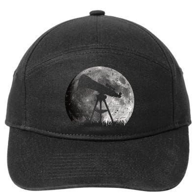 Telescope Astronomy Design For Space Fans 7-Panel Snapback Hat