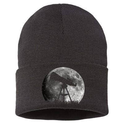 Telescope Astronomy Design For Space Fans Sustainable Knit Beanie