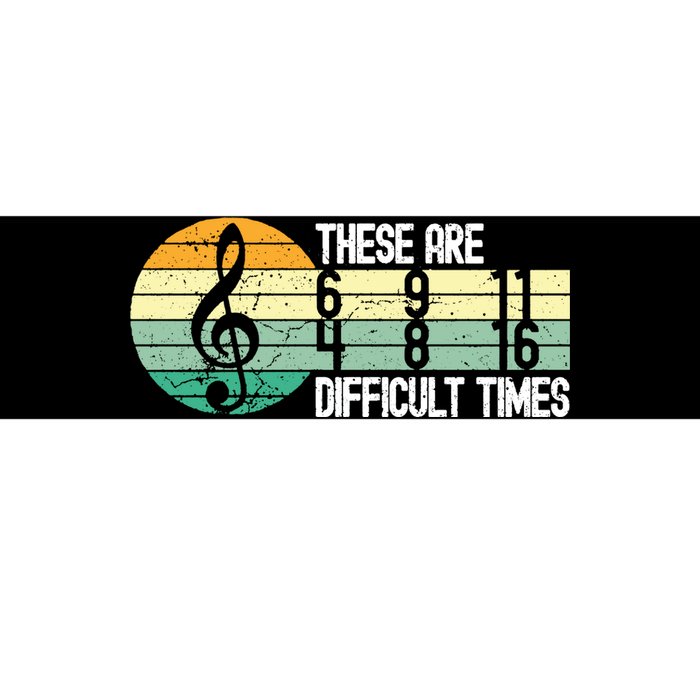 These Are Difficult Times Music Sheet Bumper Sticker