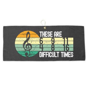 These Are Difficult Times Music Sheet Large Microfiber Waffle Golf Towel