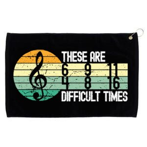 These Are Difficult Times Music Sheet Grommeted Golf Towel