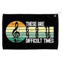 These Are Difficult Times Music Sheet Grommeted Golf Towel