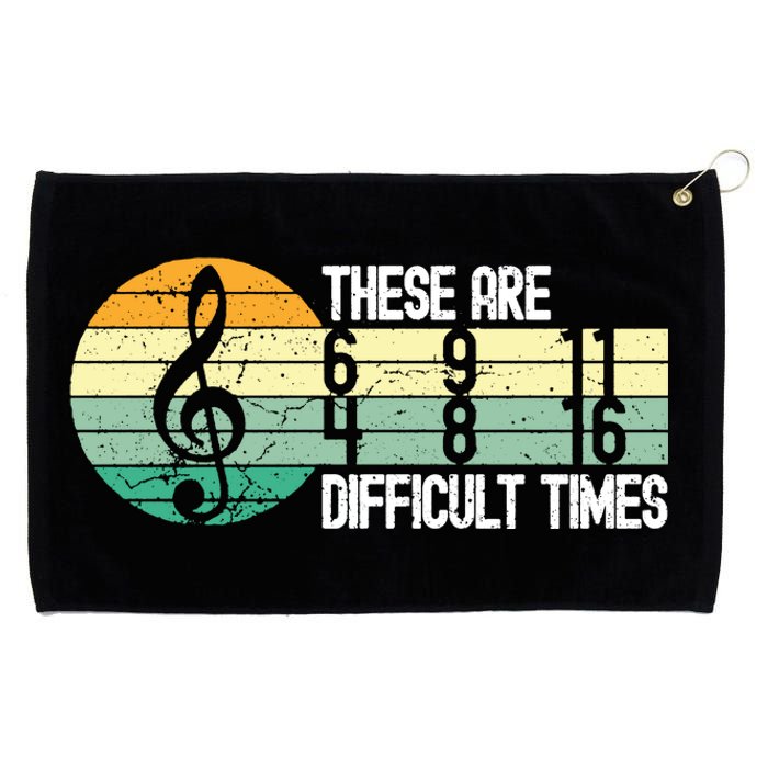 These Are Difficult Times Music Sheet Grommeted Golf Towel