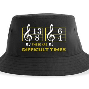 These Are Difficult Times Music Lover Gifts Sustainable Bucket Hat