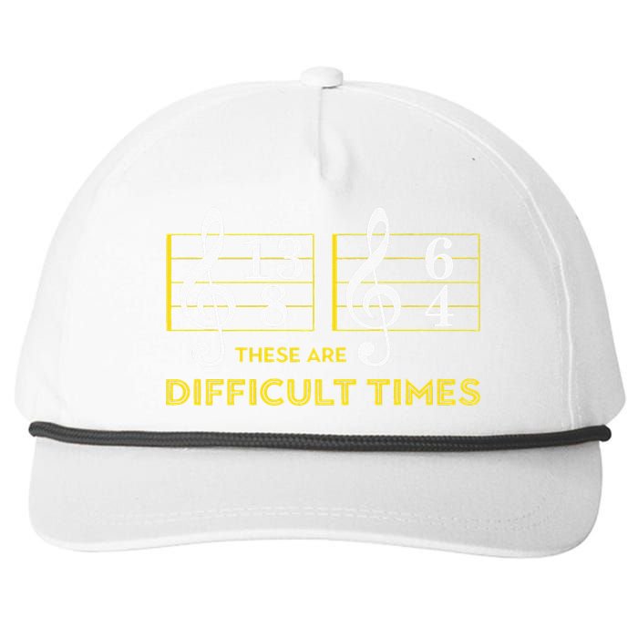 These Are Difficult Times Music Lover Gifts Snapback Five-Panel Rope Hat