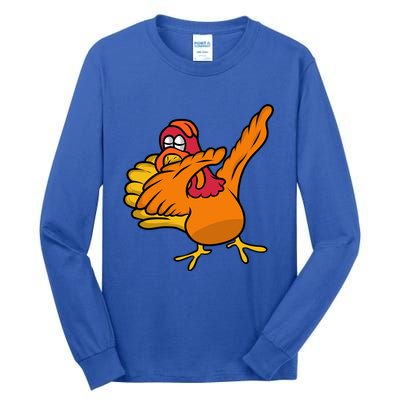 Thanksgiving And Dabbing Turkey Great Gift Tall Long Sleeve T-Shirt