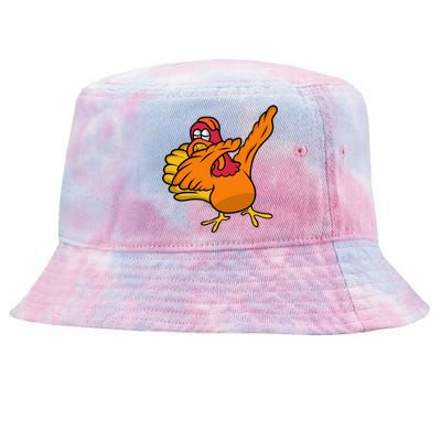 Thanksgiving And Dabbing Turkey Great Gift Tie-Dyed Bucket Hat