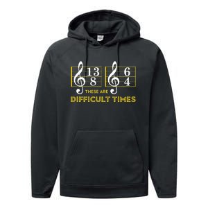 These Are Difficult Times Music Lover Gifts Performance Fleece Hoodie