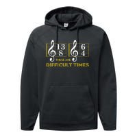 These Are Difficult Times Music Lover Gifts Performance Fleece Hoodie