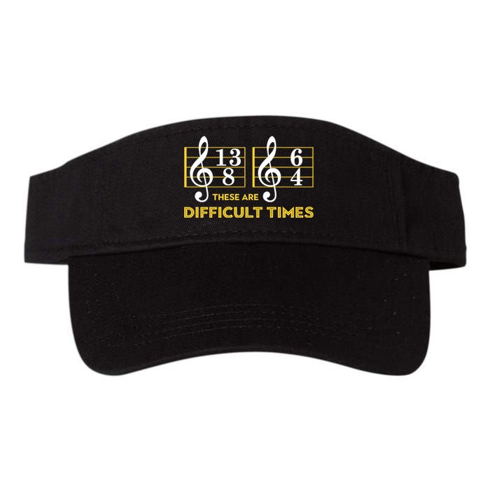 These Are Difficult Times Music Lover Valucap Bio-Washed Visor