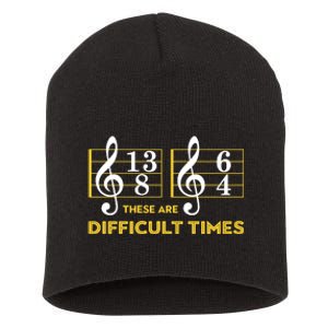 These Are Difficult Times Music Lover Short Acrylic Beanie