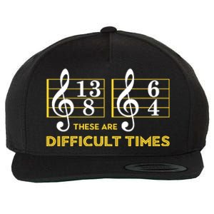 These Are Difficult Times Music Lover Wool Snapback Cap