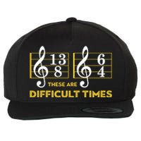 These Are Difficult Times Music Lover Wool Snapback Cap