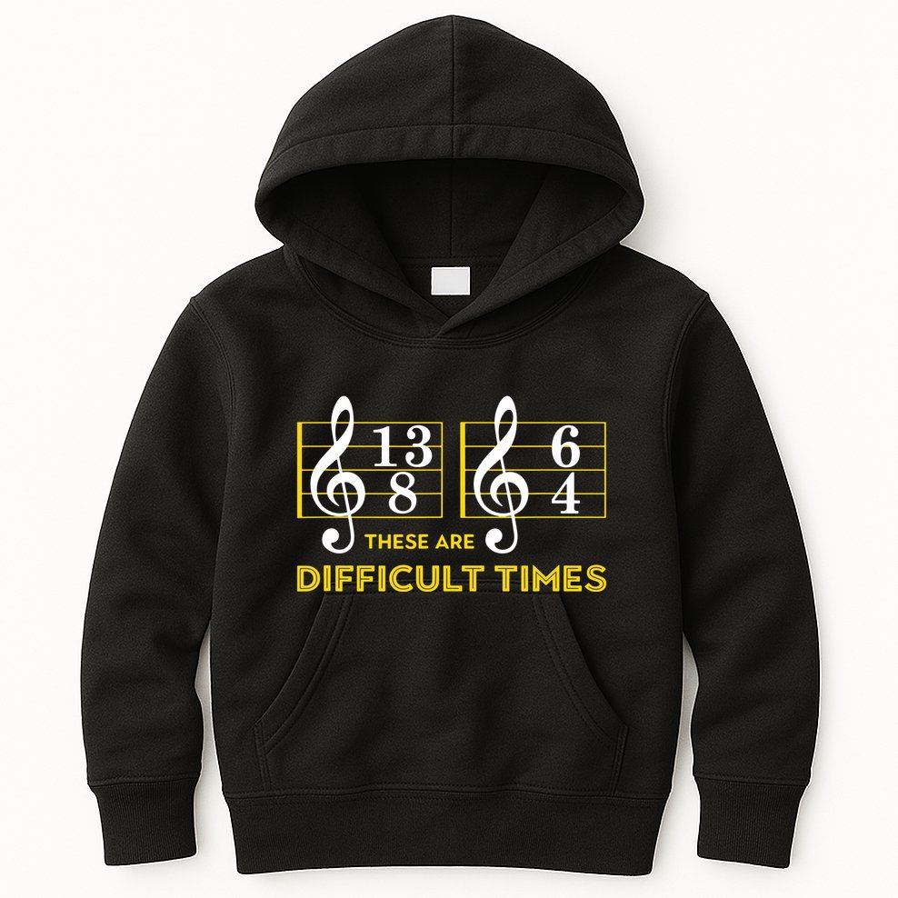 These Are Difficult Times Music Lover Gifts Kids Hoodie