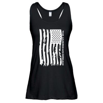 The American Dream Usa American Flag Patriotic Apparel Ladies Essential Flowy Tank
