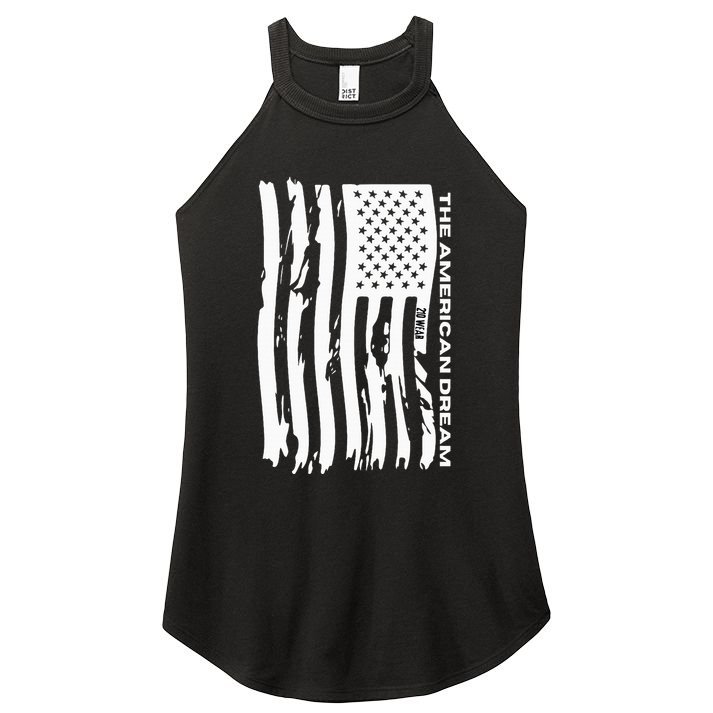 The American Dream Usa American Flag Patriotic Apparel Women's Perfect Tri Rocker Tank