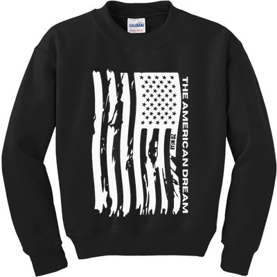 The American Dream Usa American Flag Patriotic Apparel Kids Sweatshirt