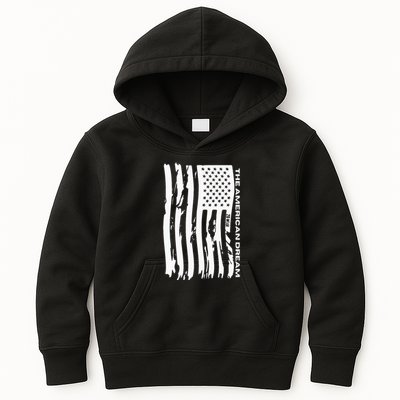 The American Dream Usa American Flag Patriotic Apparel Kids Hoodie