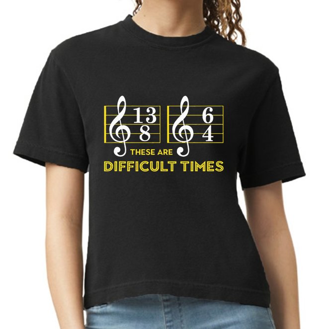 These Are Difficult Times Music Lover Gifts Comfort Colors Boxy T-Shirt