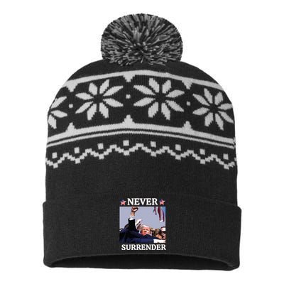 Trump Assassination Donald Trump Assassination Fight USA-Made Snowflake Beanie