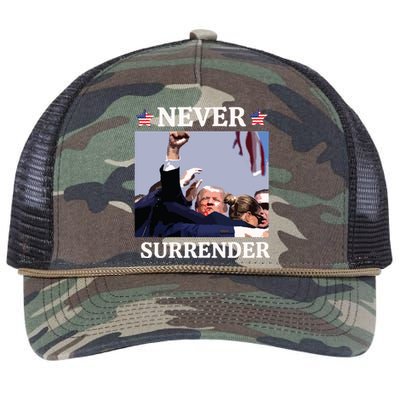 Trump Assassination Donald Trump Assassination Fight Retro Rope Trucker Hat Cap