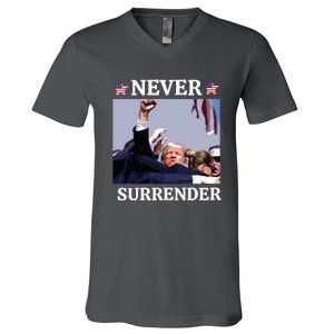 Trump Assassination Donald Trump Assassination Fight V-Neck T-Shirt