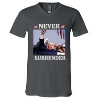 Trump Assassination Donald Trump Assassination Fight V-Neck T-Shirt