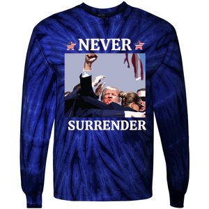 Trump Assassination Donald Trump Assassination Fight Tie-Dye Long Sleeve Shirt