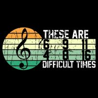 These Are Difficult Times Music Sheet Funny Band Gift Orchestra Musical Gift Button