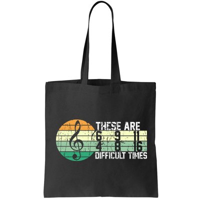 These Are Difficult Times Music Sheet Funny Band Gift Orchestra Musical Gift Bag