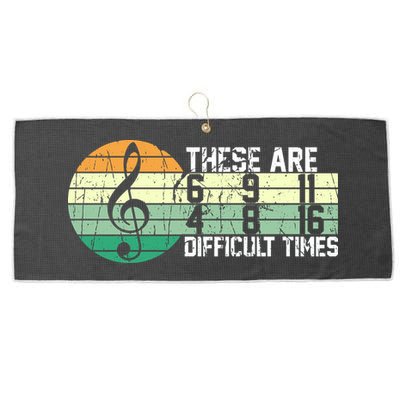 These Are Difficult Times Music Sheet Funny Band Gift Orchestra Musical Gift Large Microfiber Waffle Golf Towel