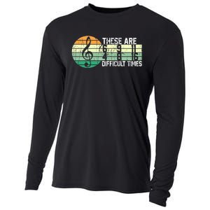 These Are Difficult Times Music Sheet Funny Band Gift Orchestra Musical Gift Cooling Performance Long Sleeve Crew