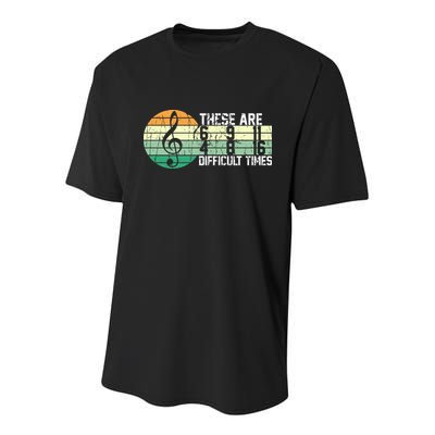 These Are Difficult Times Music Sheet Funny Band Gift Orchestra Musical Gift Youth Performance Sprint T-Shirt