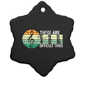 These Are Difficult Times Music Sheet Funny Band Gift Orchestra Musical Gift Ceramic Star Ornament