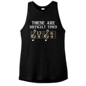 These Are Difficult Times Music Ladies PosiCharge Tri-Blend Wicking Tank