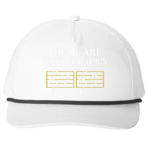 These Are Difficult Times Music Snapback Five-Panel Rope Hat