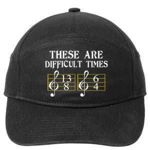 These Are Difficult Times Music 7-Panel Snapback Hat