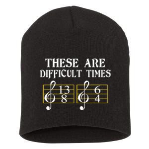 These Are Difficult Times Music Short Acrylic Beanie