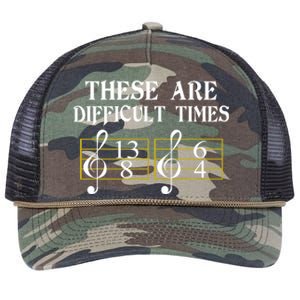 These Are Difficult Times Music Retro Rope Trucker Hat Cap