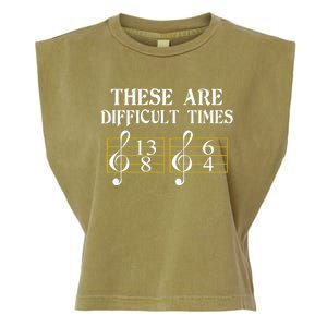 These Are Difficult Times Music Garment-Dyed Women's Muscle Tee