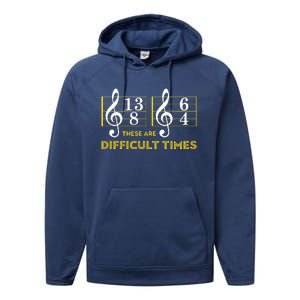 These Are Difficult Times Music Lover Gifts Performance Fleece Hoodie