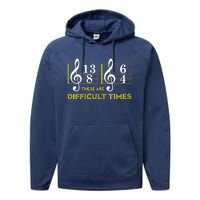 These Are Difficult Times Music Lover Gifts Performance Fleece Hoodie