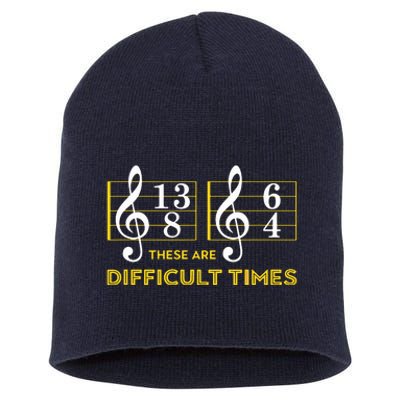 These Are Difficult Times Music Lover Gifts Short Acrylic Beanie