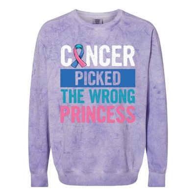 Thyroid Awareness Design For A Thyroid Cancer Warrior Colorblast Crewneck Sweatshirt