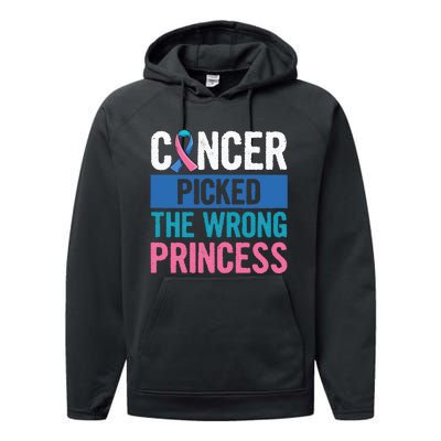 Thyroid Awareness Design For A Thyroid Cancer Warrior Performance Fleece Hoodie